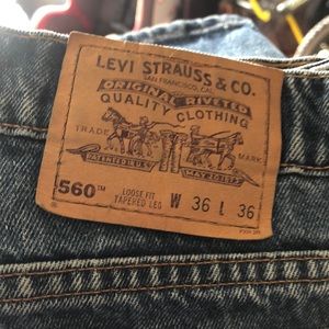 Levi’s 560 36x36 orange tab! Loose fit tapered leg